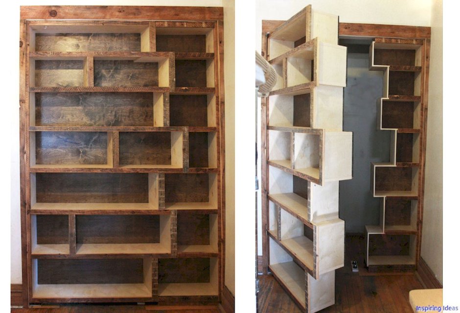 Потайная дверь с полками