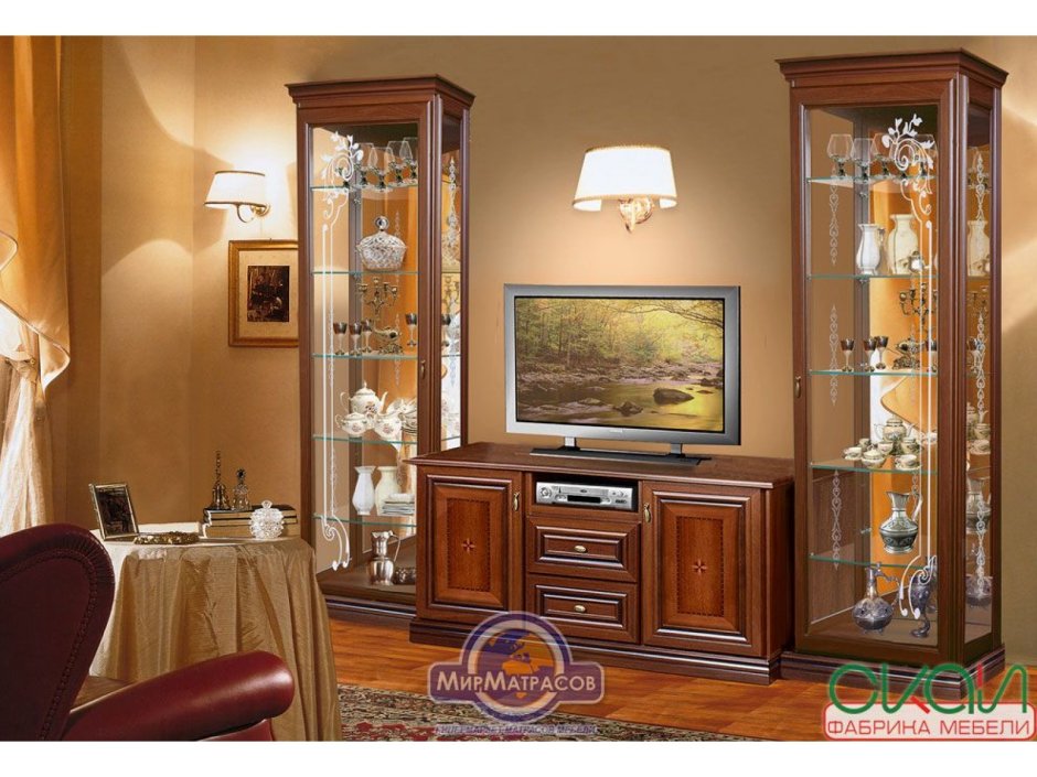 Винотека Черчилль, цвет орех арт.203