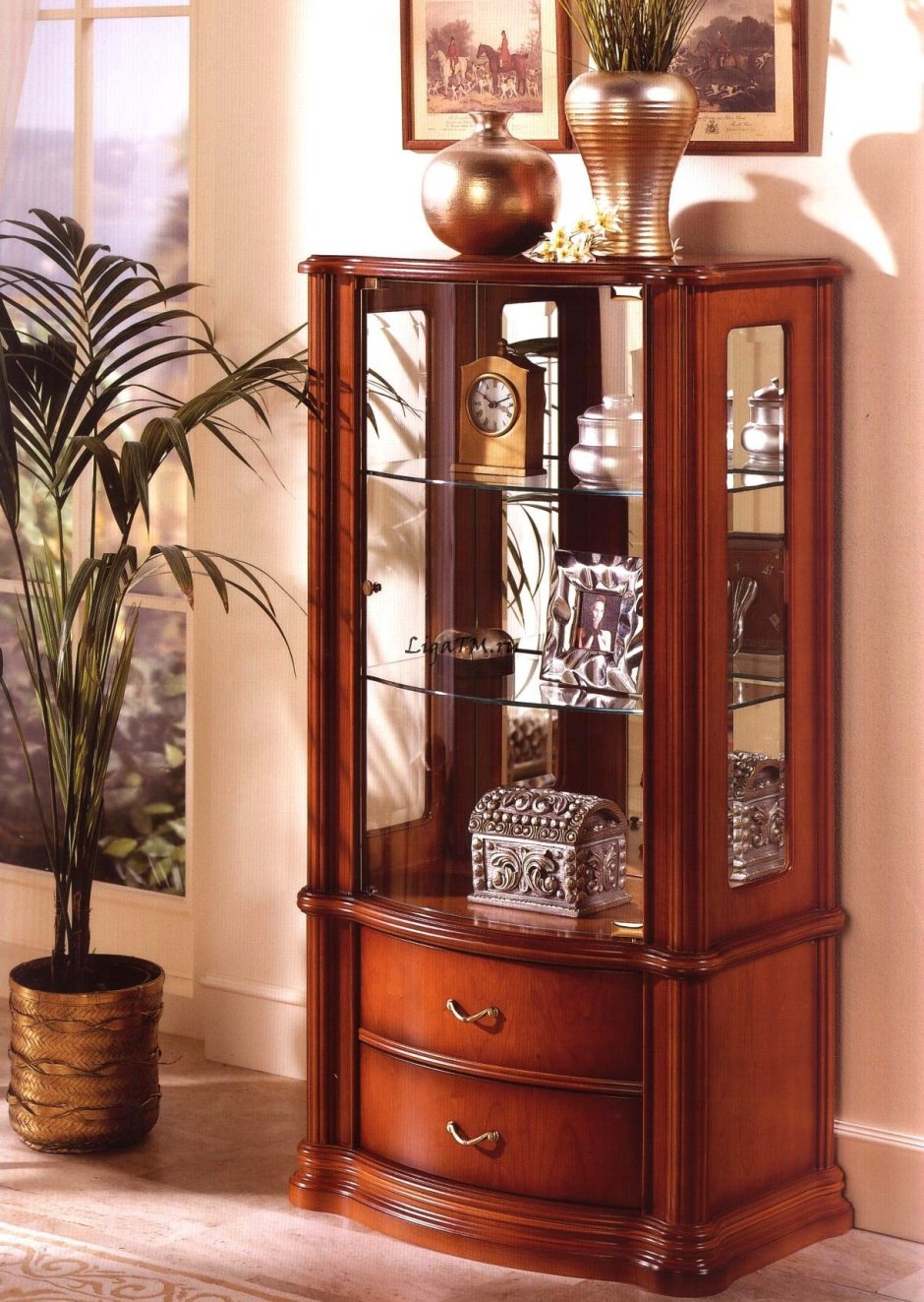 Витрина угловая 1750х400