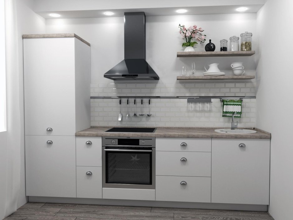 Кухонные гарнитуры без навесных шкафов