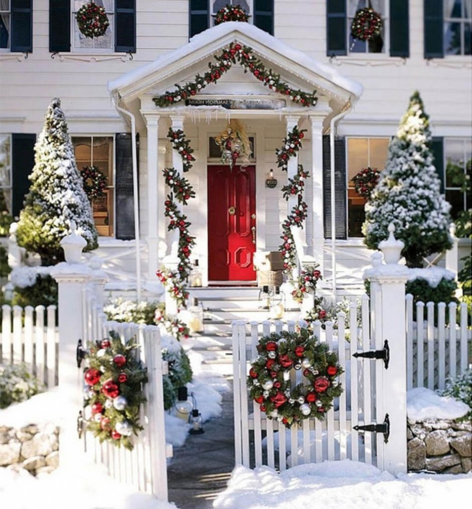 Рождественские украшения домов