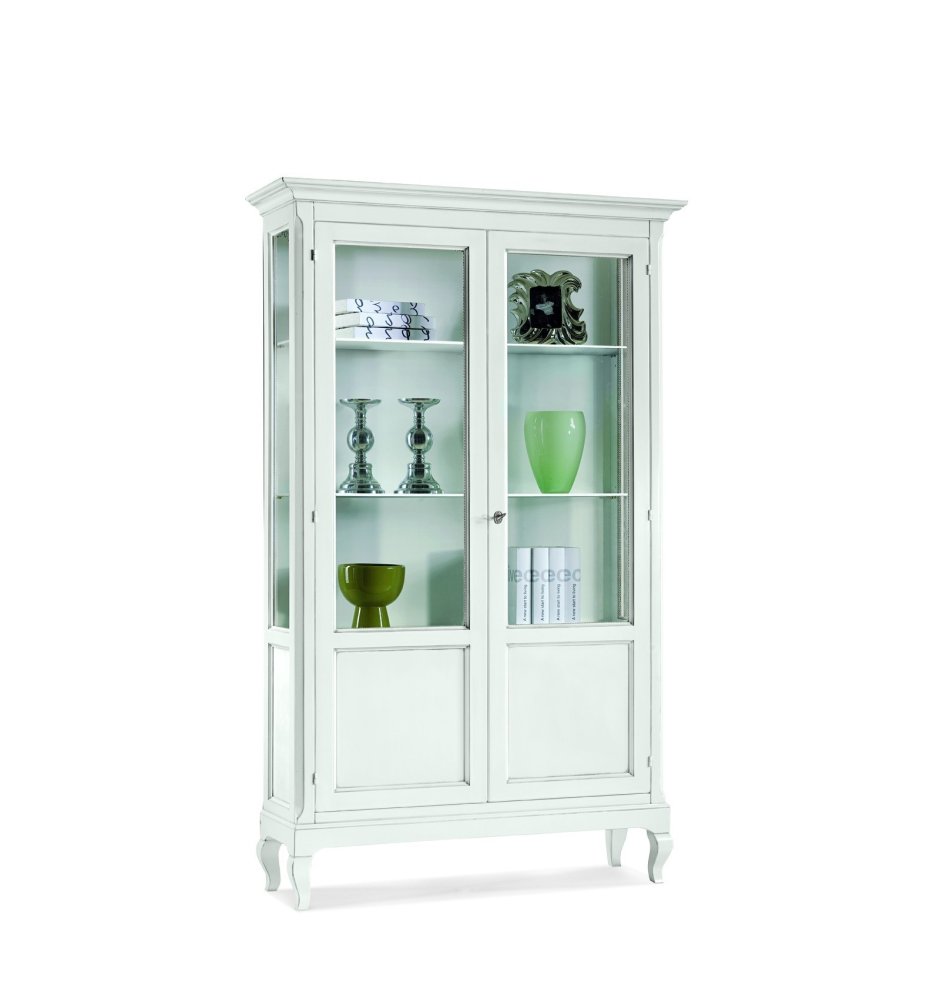 Сервант для посуды в современном стиле белый