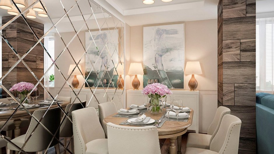 Зеркало в обеденной зоне