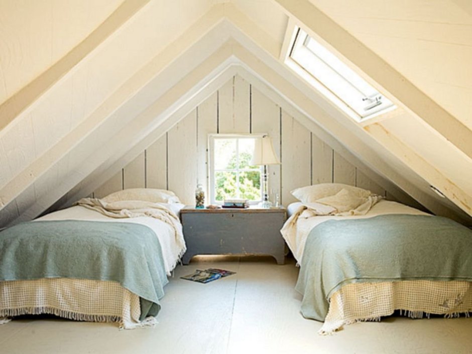 Спальная комната на/чердаке