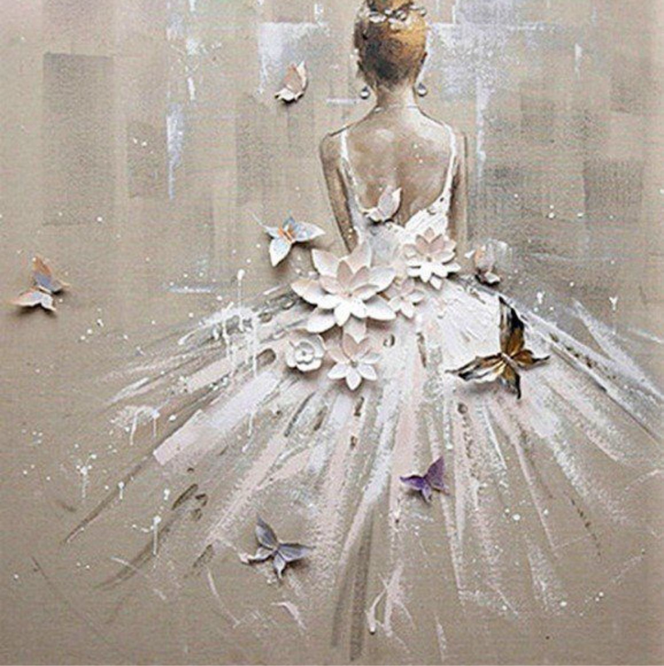 Картина балерина с поталью