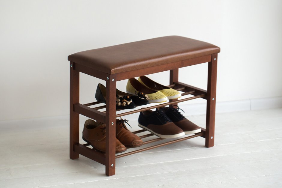 Пуф в прихожую с полкой для обуви