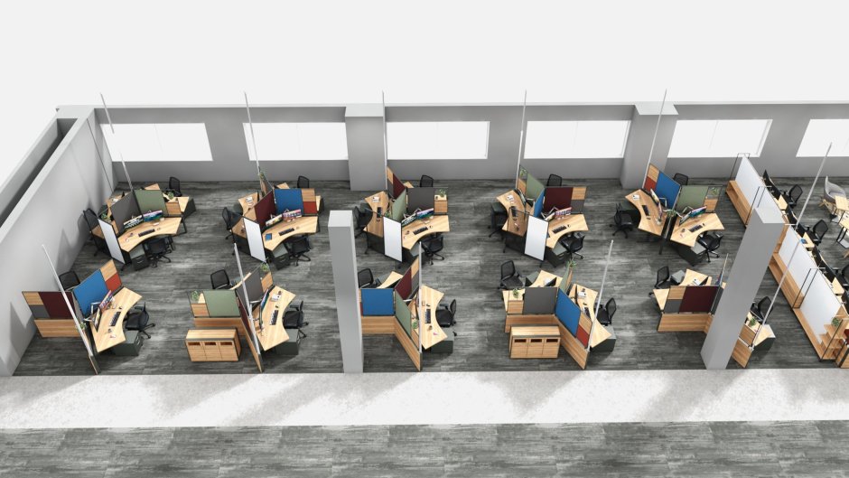 Планировка офиса опен Спейс
