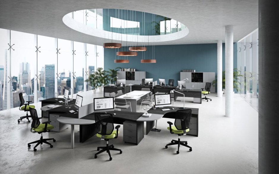 Планировка офиса опенспейс