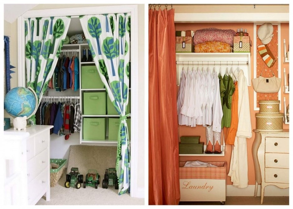 Штора вместо двери в гардеробную