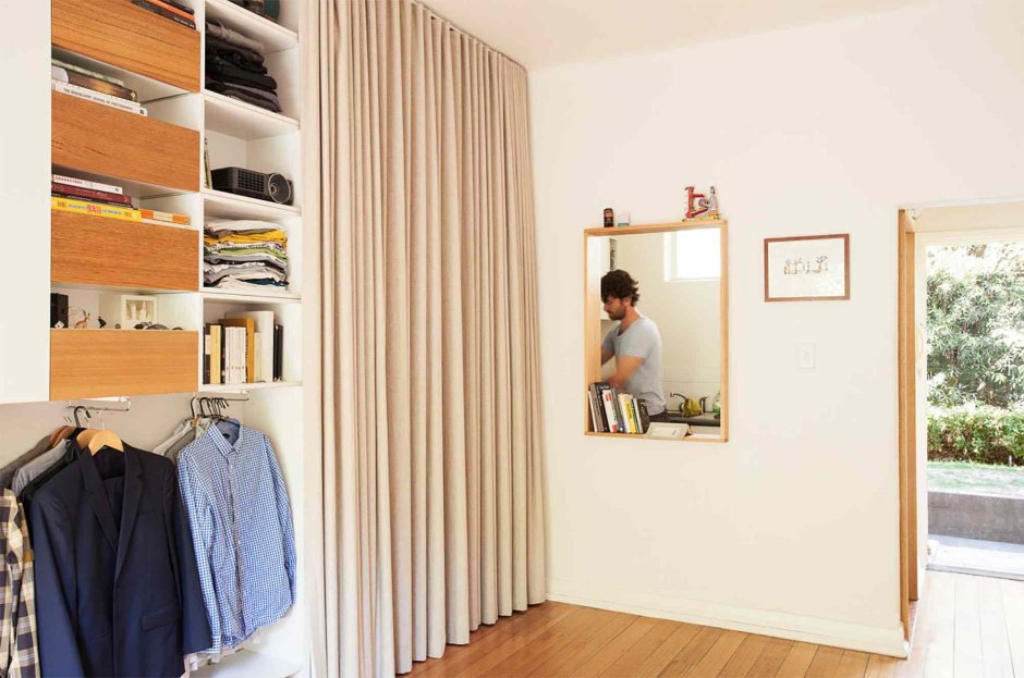 Икеа гардеробная АЛЬГОТ за шторой