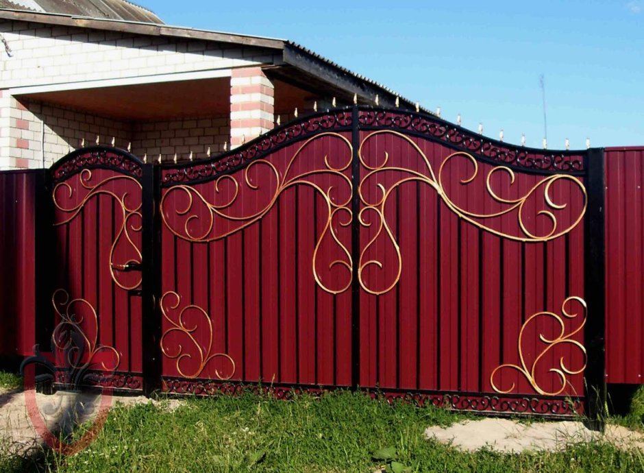Ворота из профнастила
