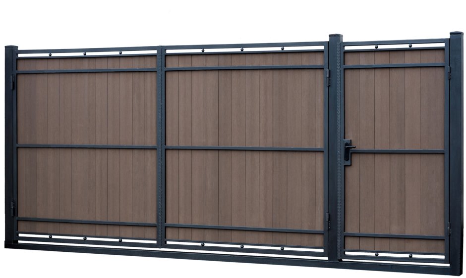 Металлические распашные ворота вм4в