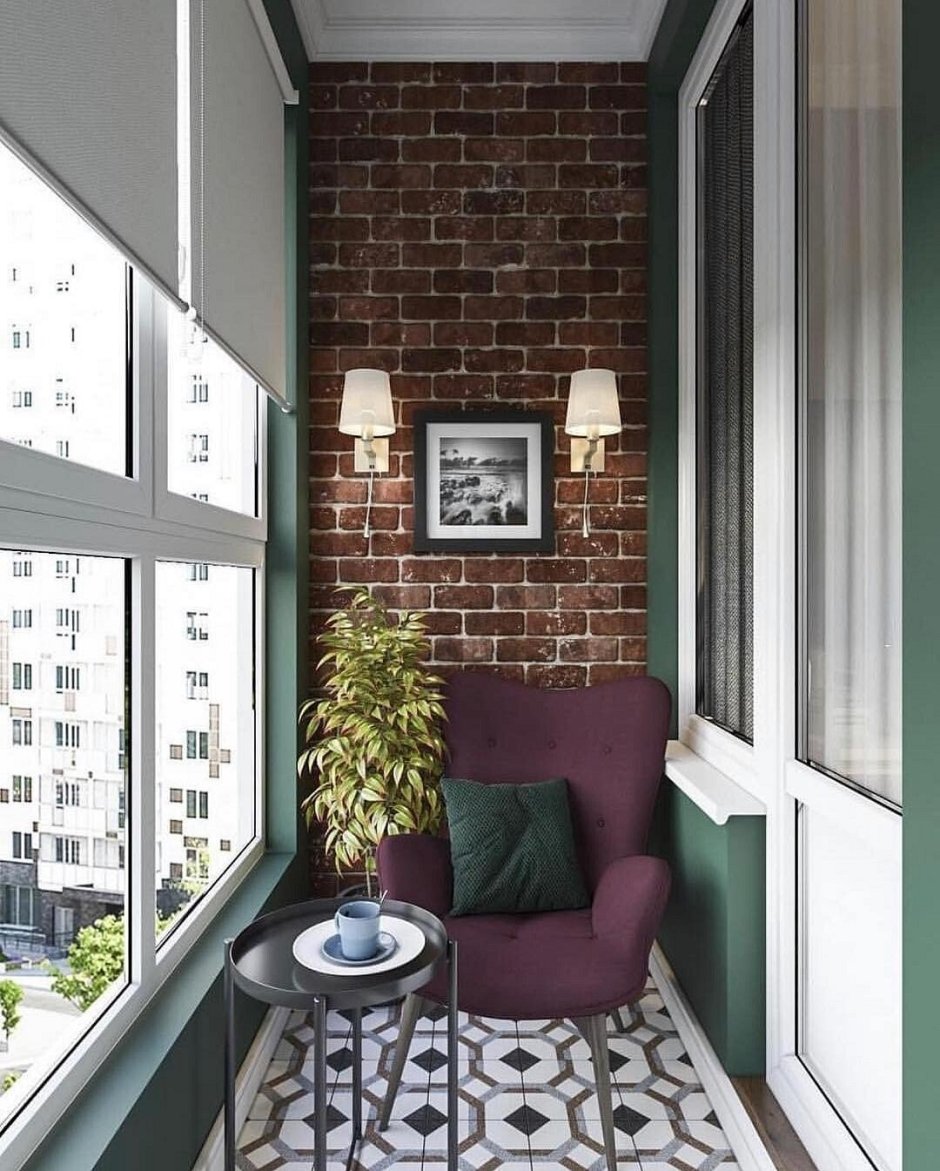Стильная отделка балкона
