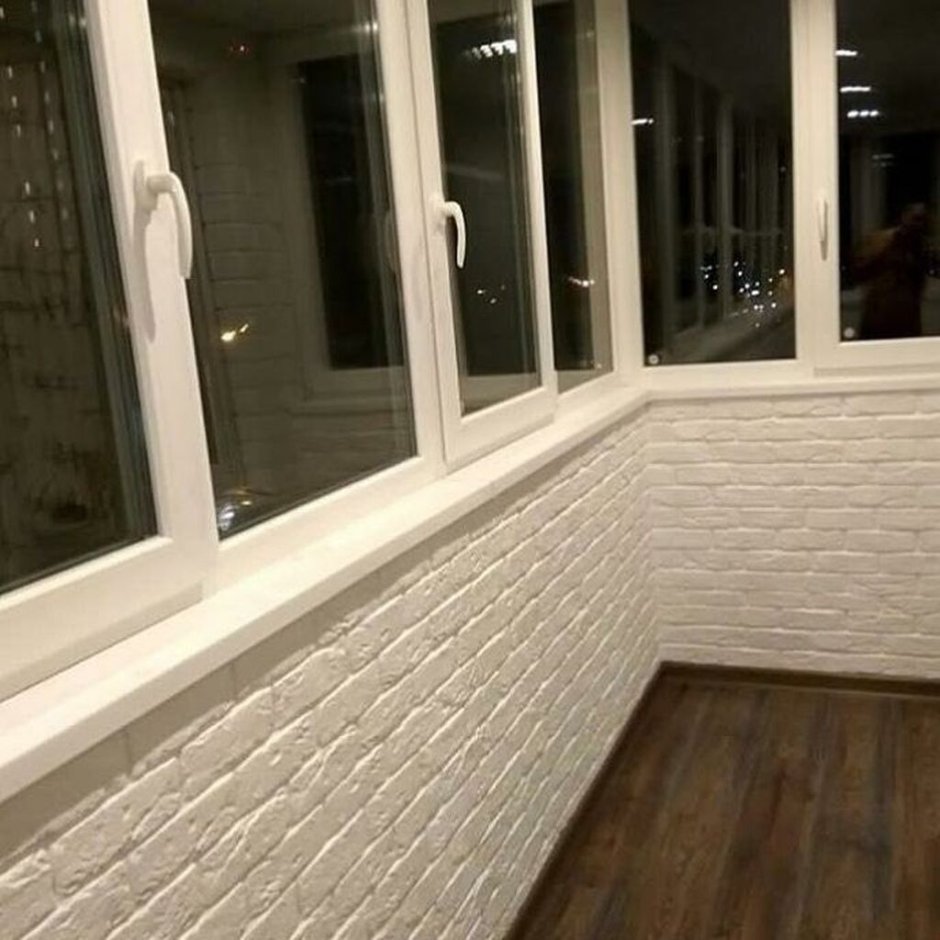 Отделка лоджии декоративным камнем