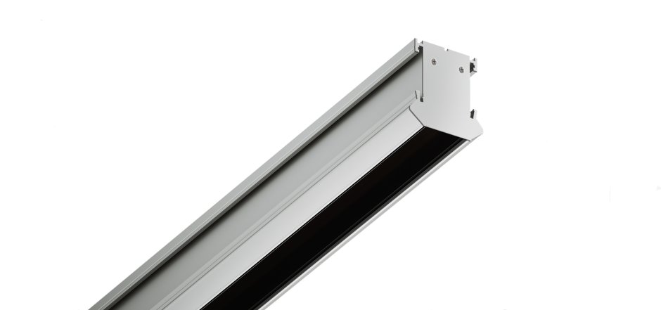 Трековая система встраиваемая Magnetic s15 48v 4tra Black 3000x60x52mm чертёж