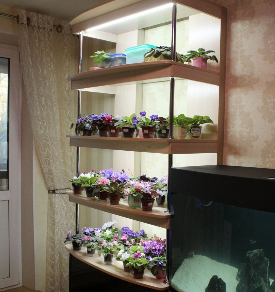 Полки и стеллажи для цветов