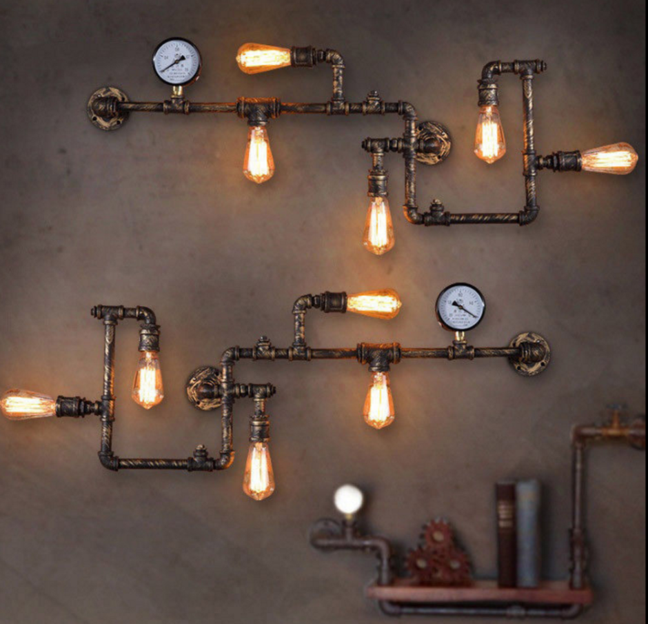 Люстры из труб в стиле лофт