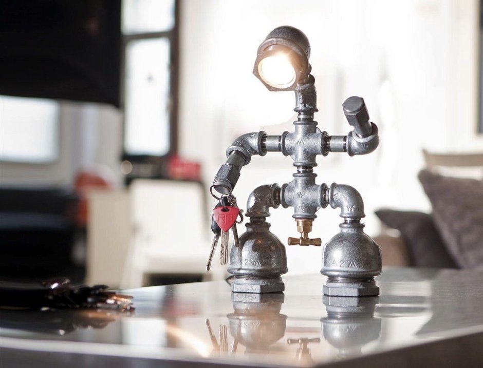 Светильник из труб и фитингов