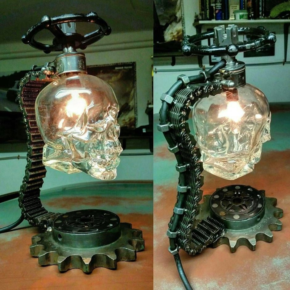 Лампа из металла