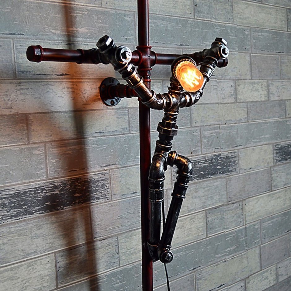 Светильники из водопроводных труб и фитингов