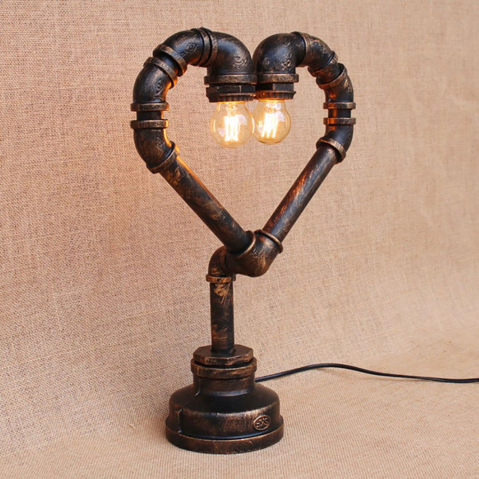 Светильник из металлических труб