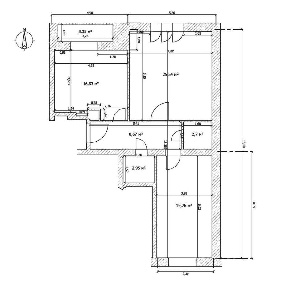 Трешка из двушки распашонки