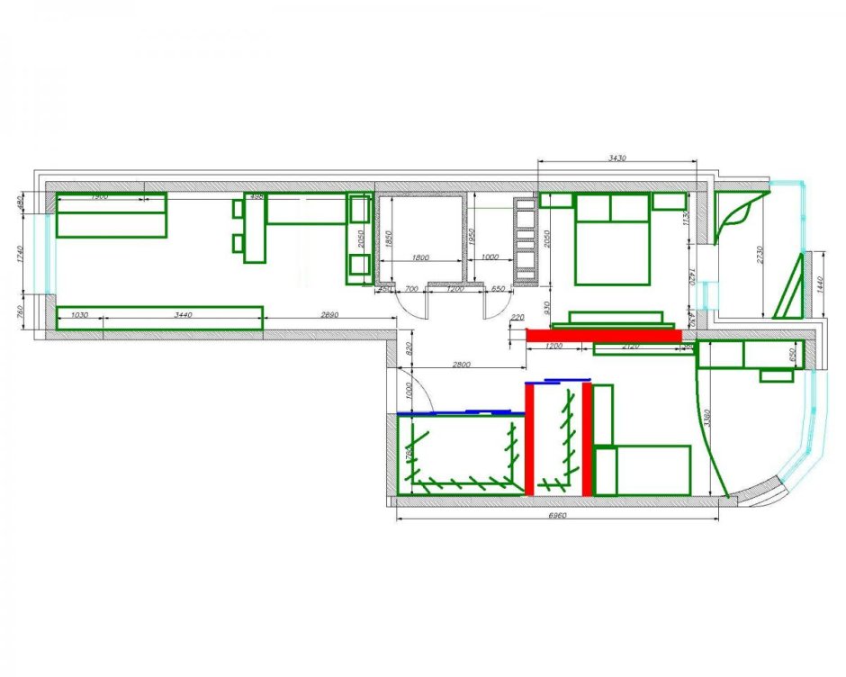 Варианты перепланировка распашонки