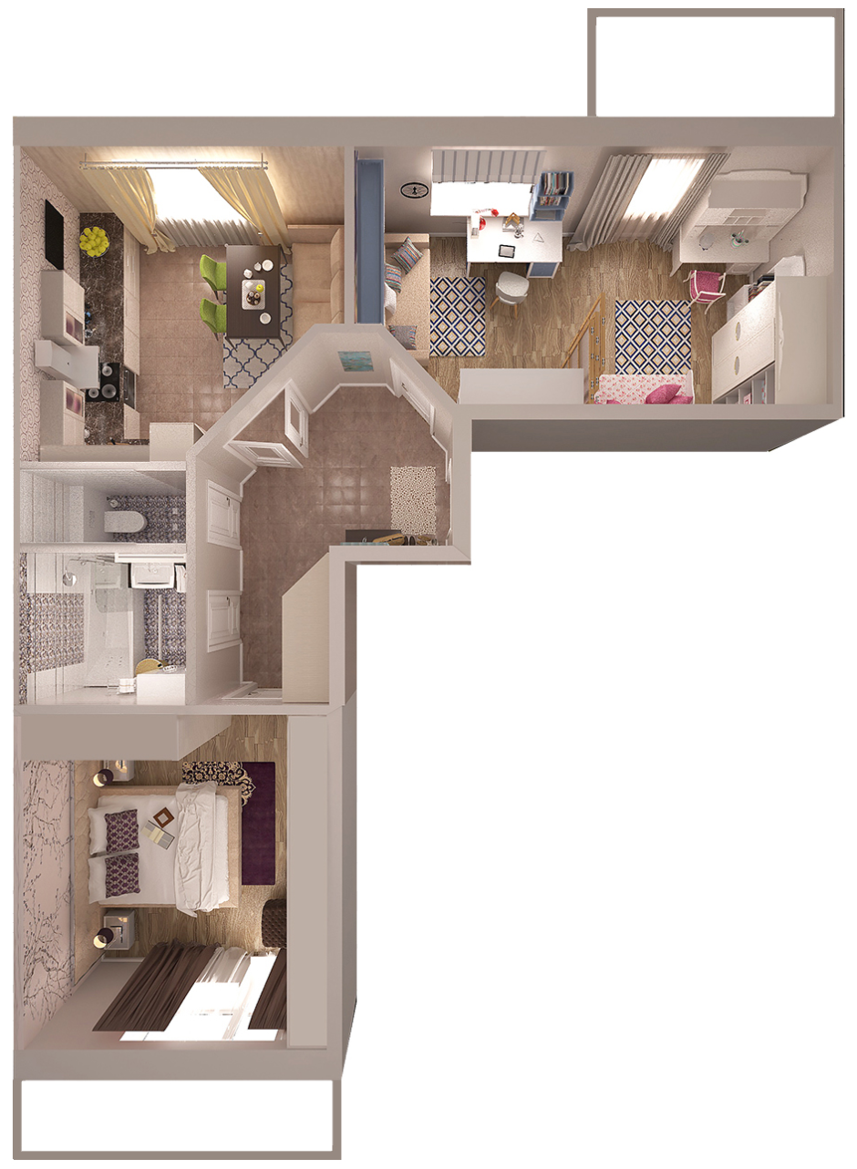 Евродвушка распашонка планировка