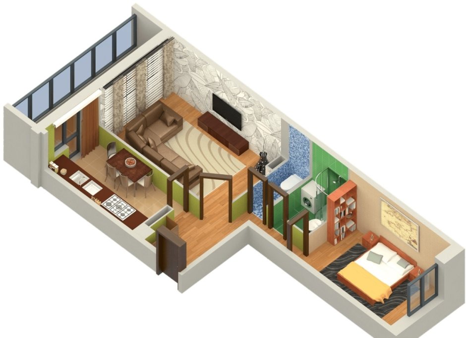 Планировка двухкомнатной квартиры 56 кв.м распашонка