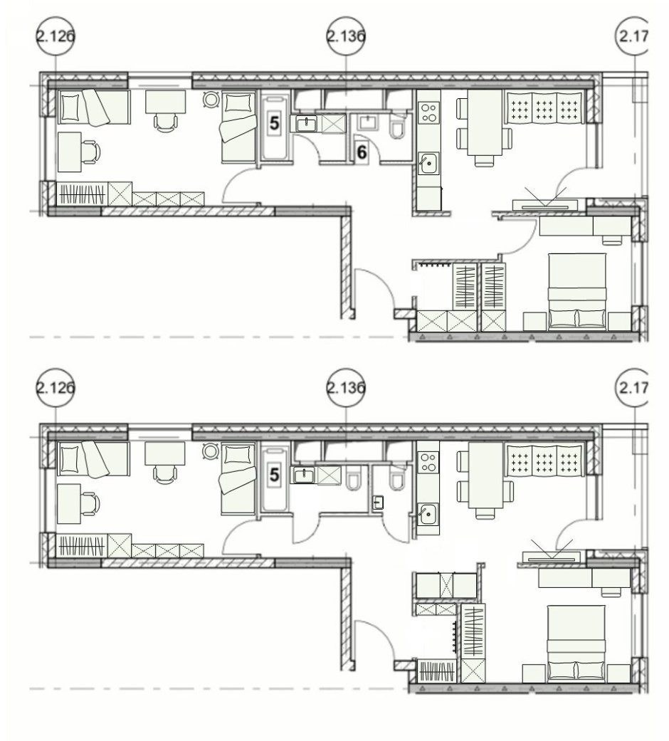 Планировка 2х комнатной квартиры распашонки