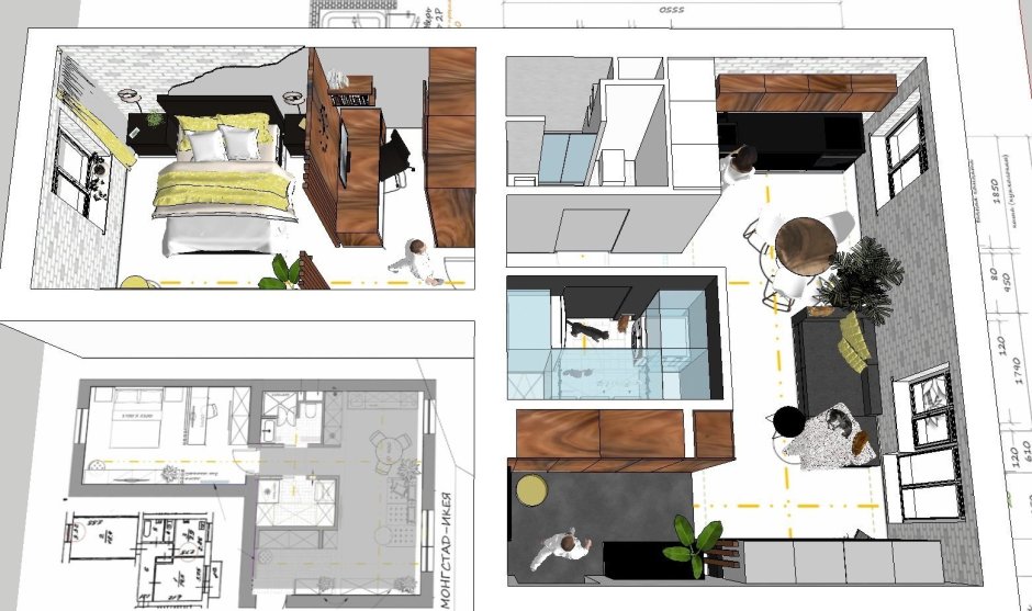 Планировка пик двушка распашонка