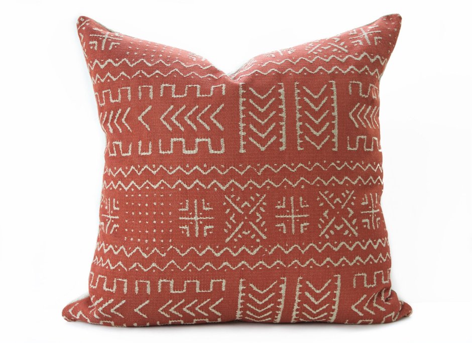 Наволочка декоративная терракотовая