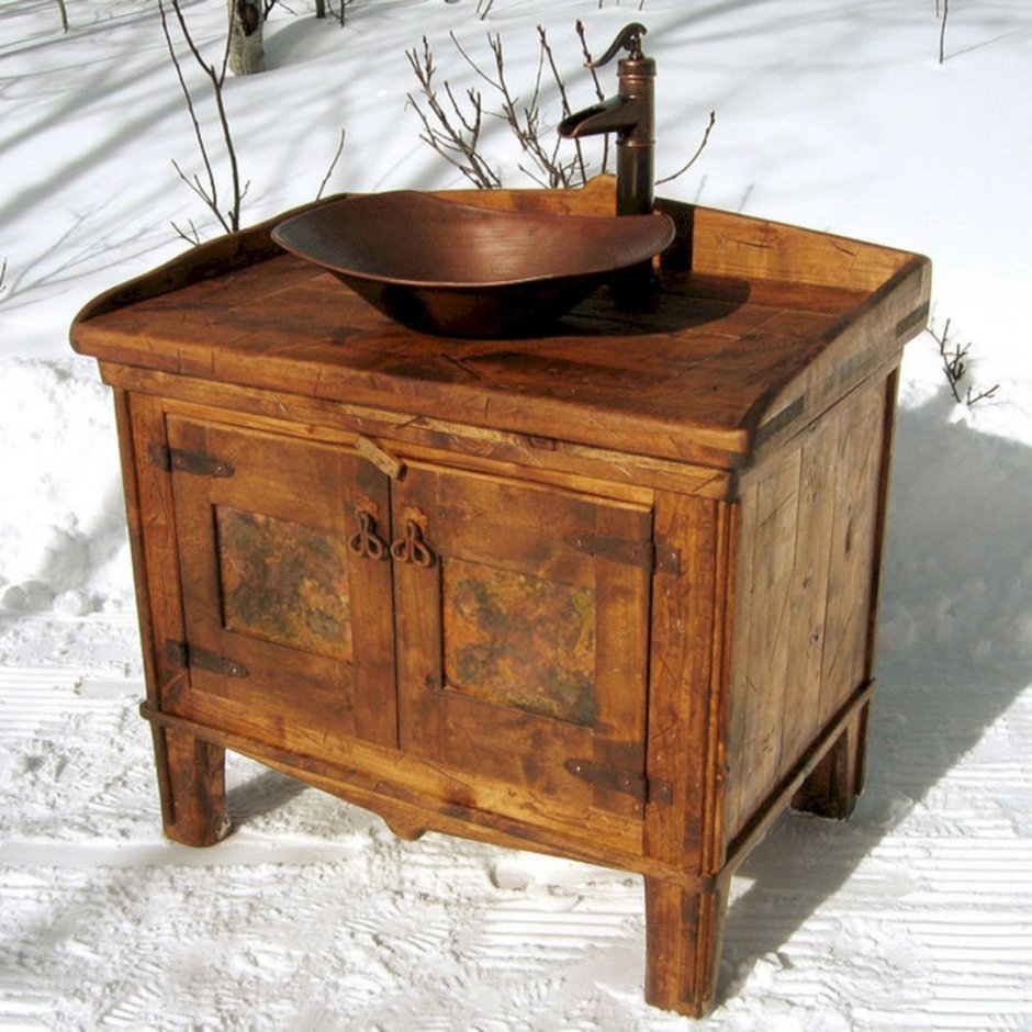 Раковина в деревенском стиле