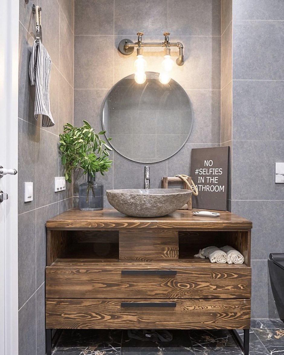 Раковина в ванну в стиле лофт