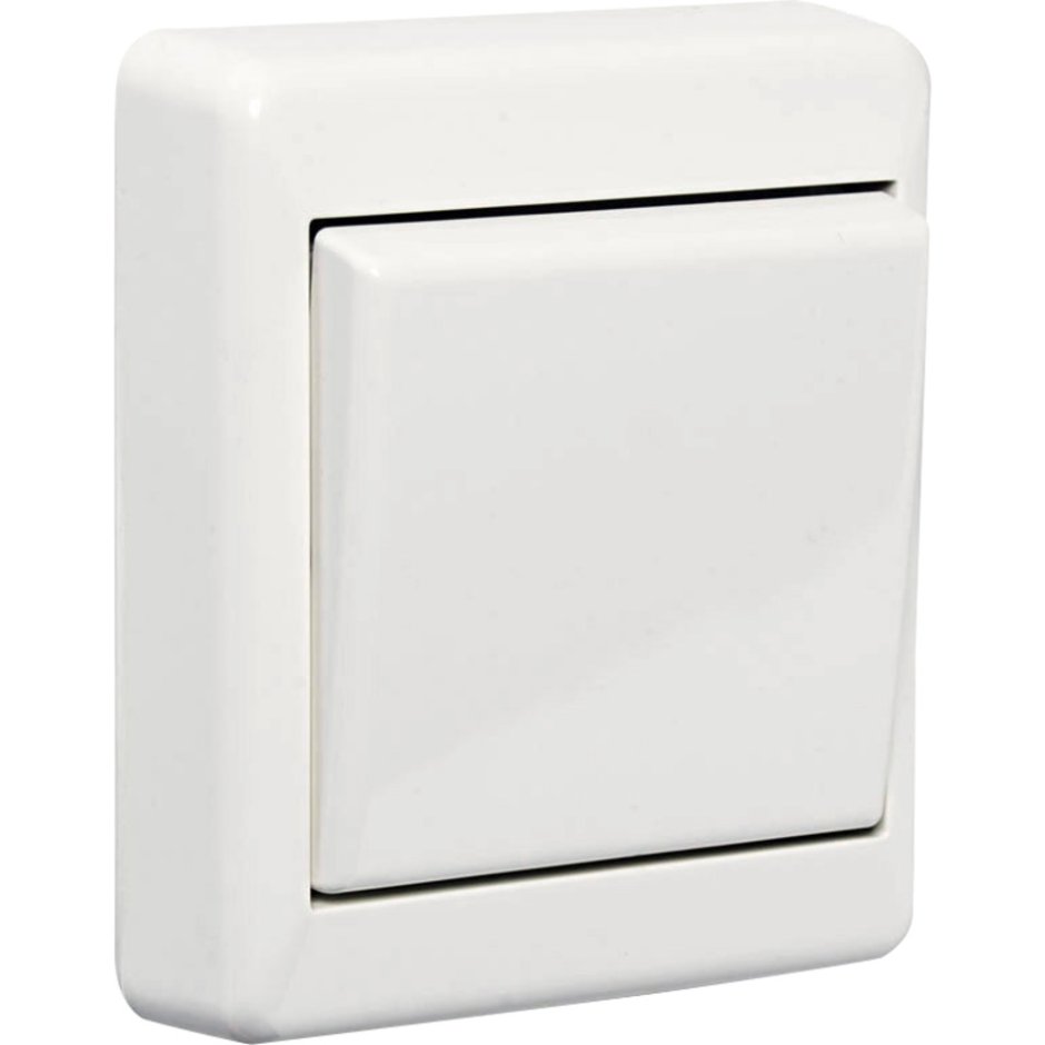 Выключатель одноклавишный узкий накладной