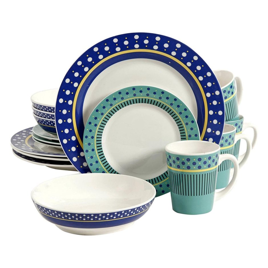 Набор столовой посуды Set Zanzibar Dinnerware Multi c