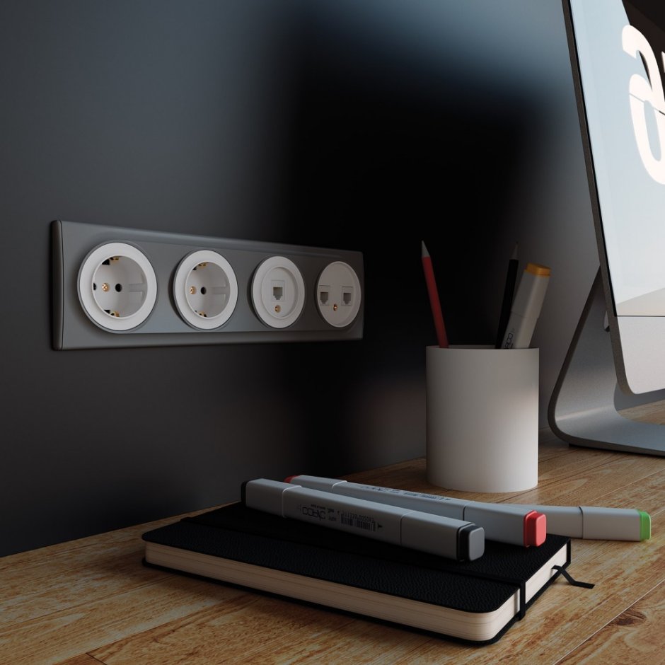 Легран Валена розетки черные