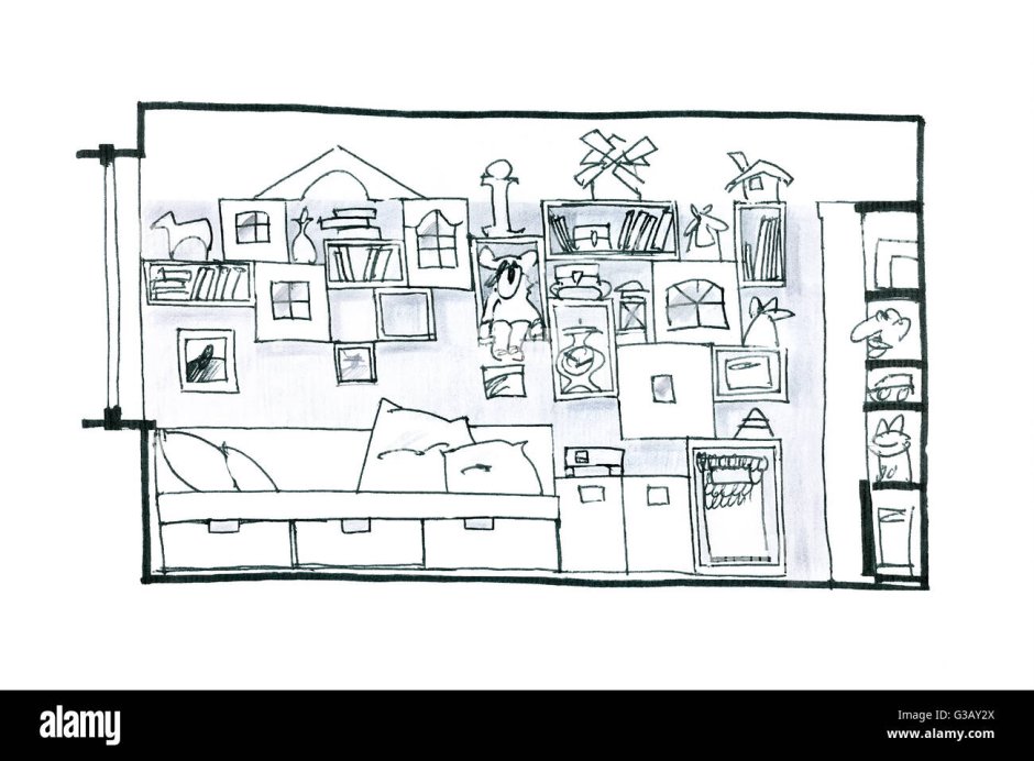 Картинки детский спальня Графика нарисованные