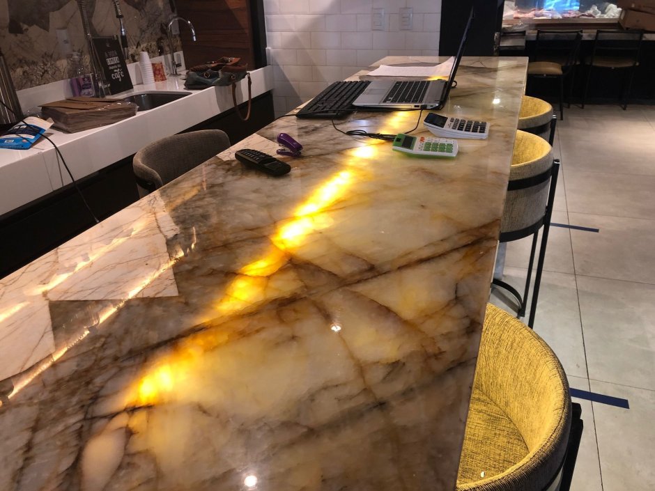 Оникс слэб с подсветкой