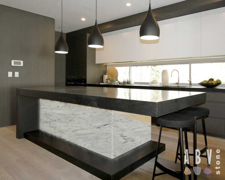 Каменный шпон в интерьере Оникс