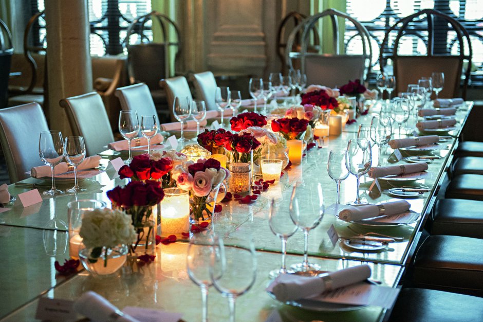 Декор стола в ресторане