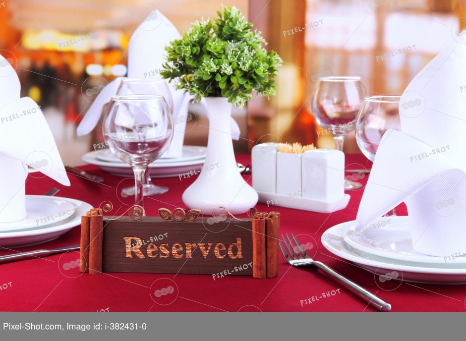 Бронирование стола в ресторане