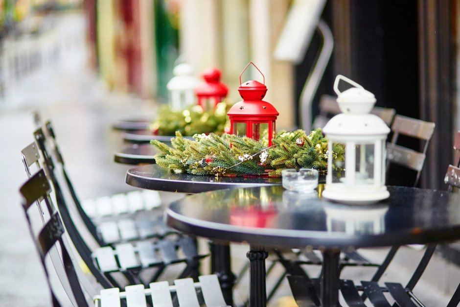 Зимнее уличное кафе