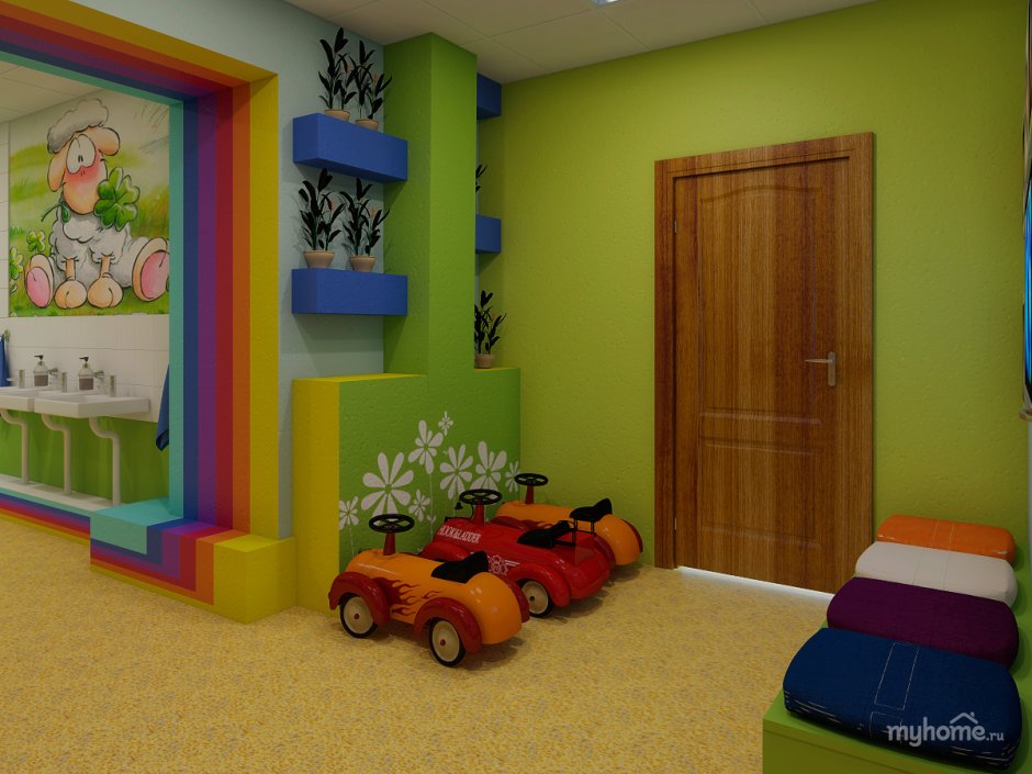 Интерьер стен в детском саду