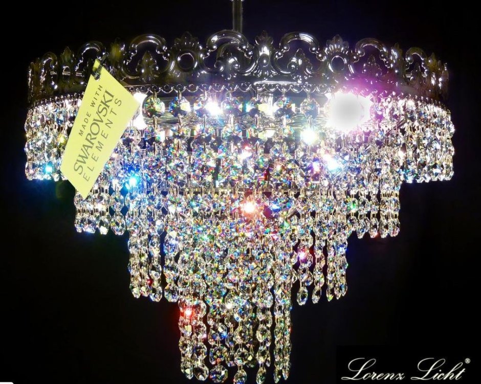 Люстра Сваровски потолочная хрустальная