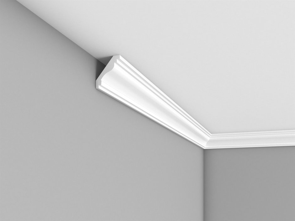 Потолочный плинтус с молдингом
