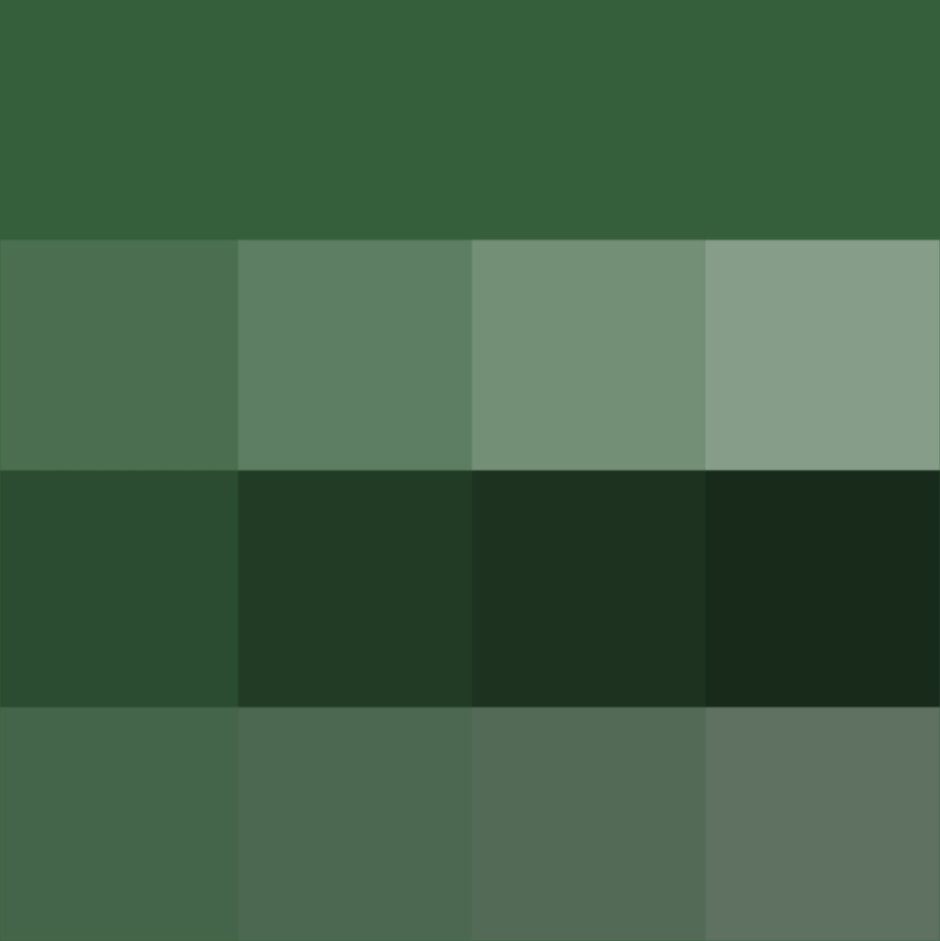 Hunter Green палитра
