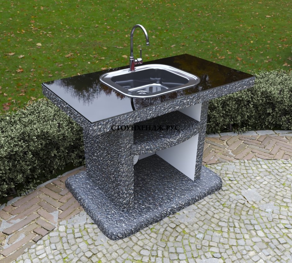 Уличный столик с раковиной