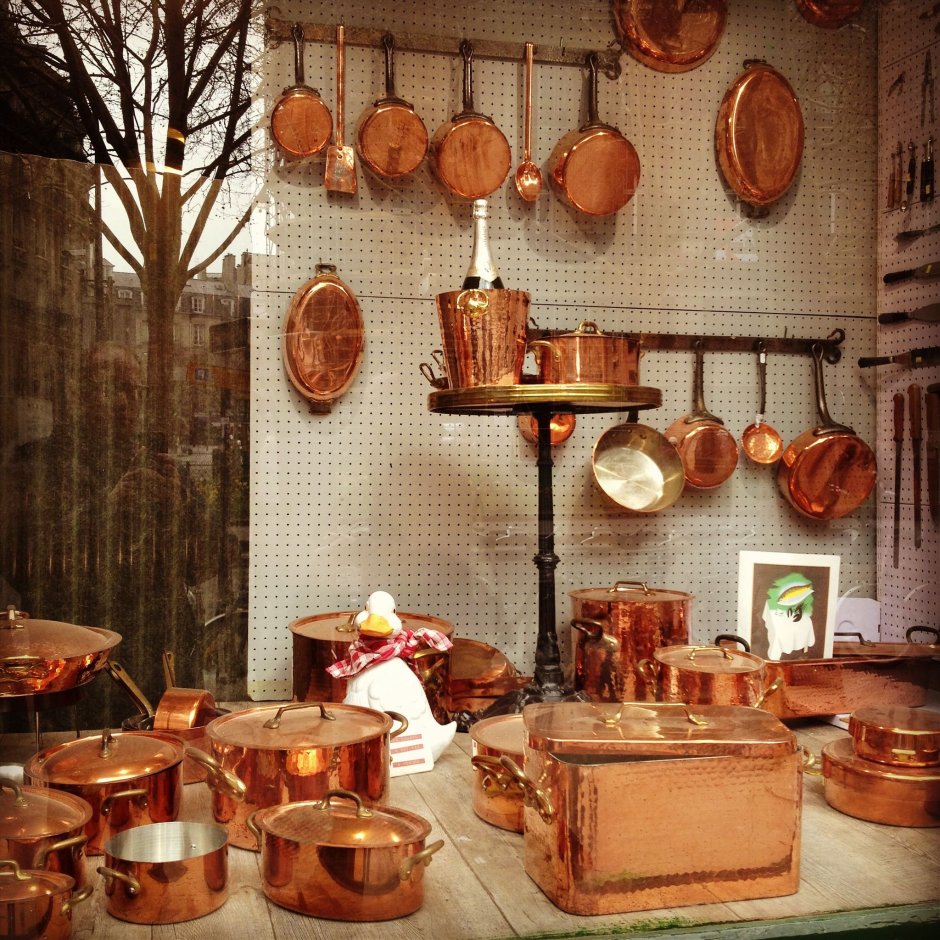 Медная утварь в интерьере