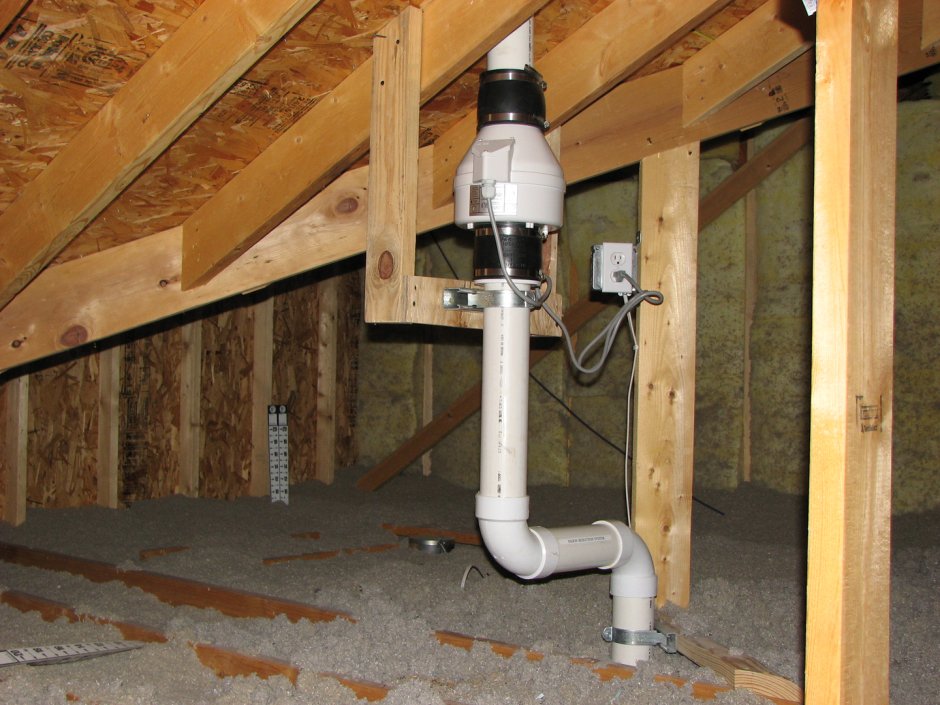 Контробрешетка внутри мансарды